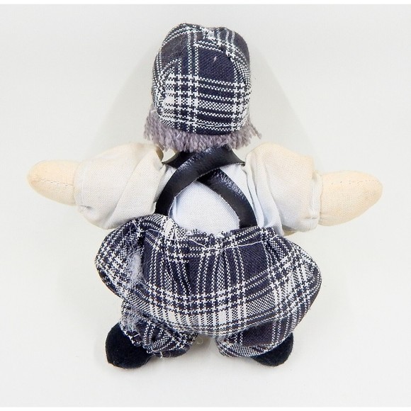 Mini Doll Boy Porcelain Bisque Head Cloth Sand Filled Body Handmade 5 Inch - Picture 2 of 7